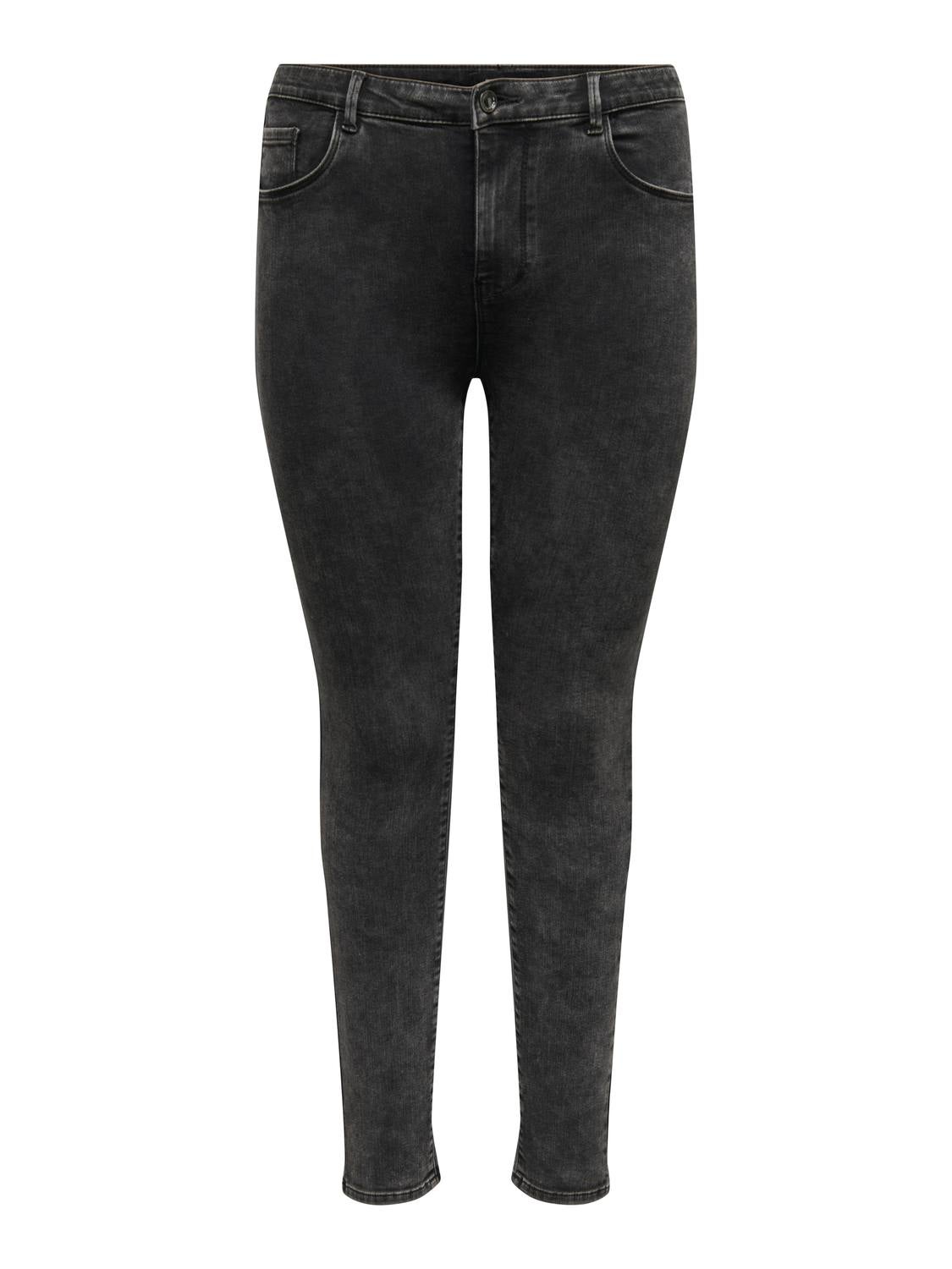 CARSTORM Hohe Taille Skinny Fit Jeans Dark Grey Denim