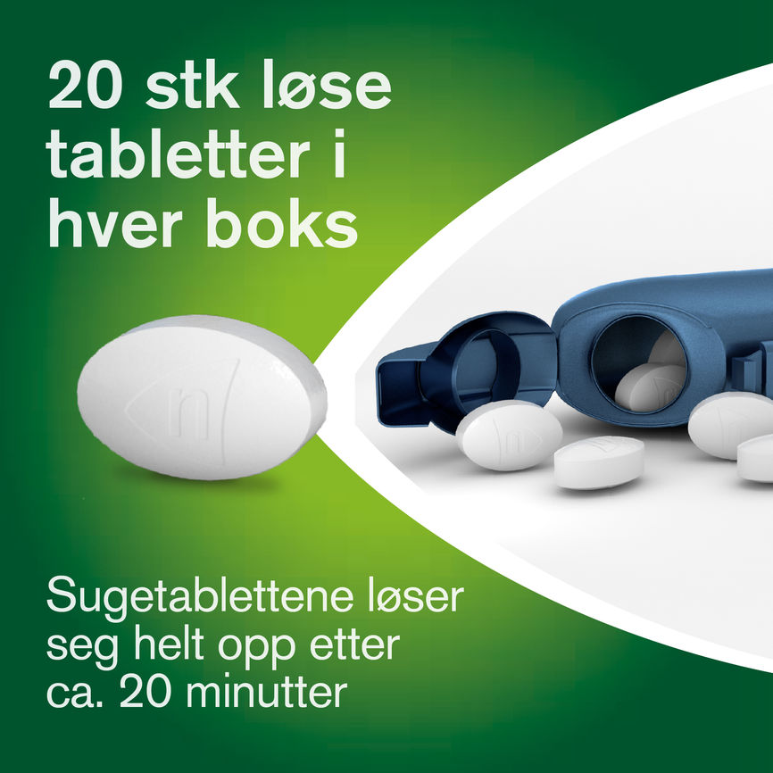 Nicorette Coolmint sugetablett 2 mg nikotin, slutte å røyke