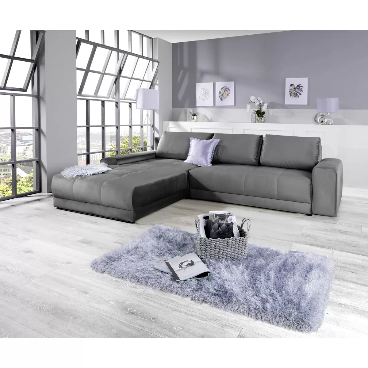 Ecksofa Adria 246 x 137 Dunkelgrau