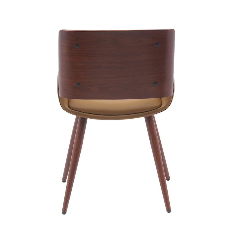 Carson Carrington Kjerringvag Faux Leather Mid-Century Dining Chair with Metal Legs