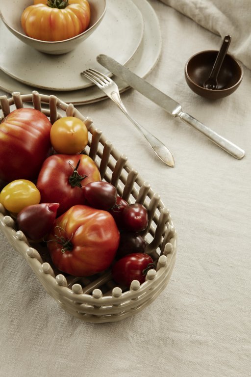 Ferm Living Ceramic basket opbergmand oval Cashmere