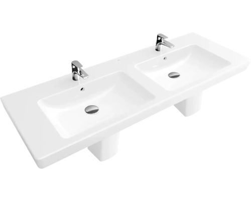 Villeroy & Boch dubbele wastafel Subway 2.0 130 cm wit 7175D001