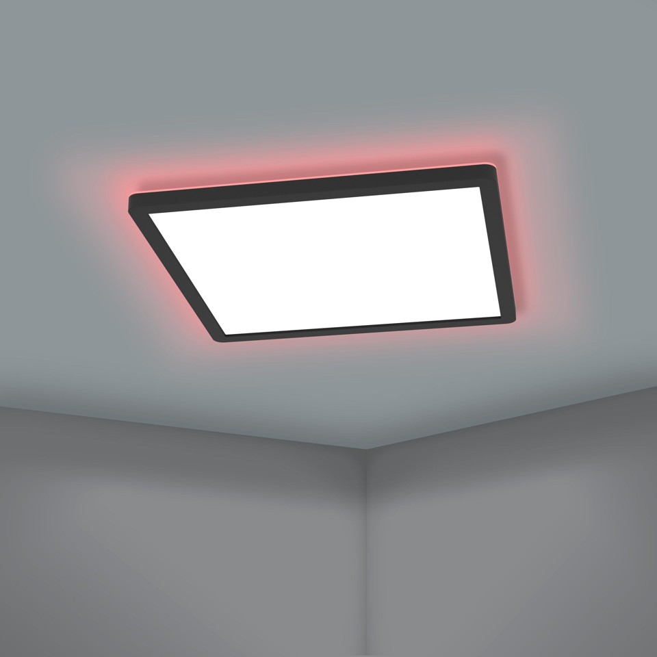 EGLO - Rovito-Z loftlampe sort 29,5x29,5 - RGB + TW - Zigbee, Bluetooth