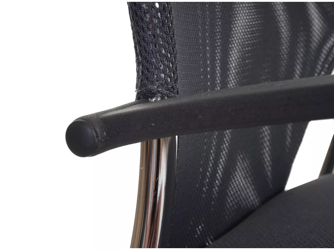 Chaise visiteur Tucson (lot de 2), siège gris, dossier gris