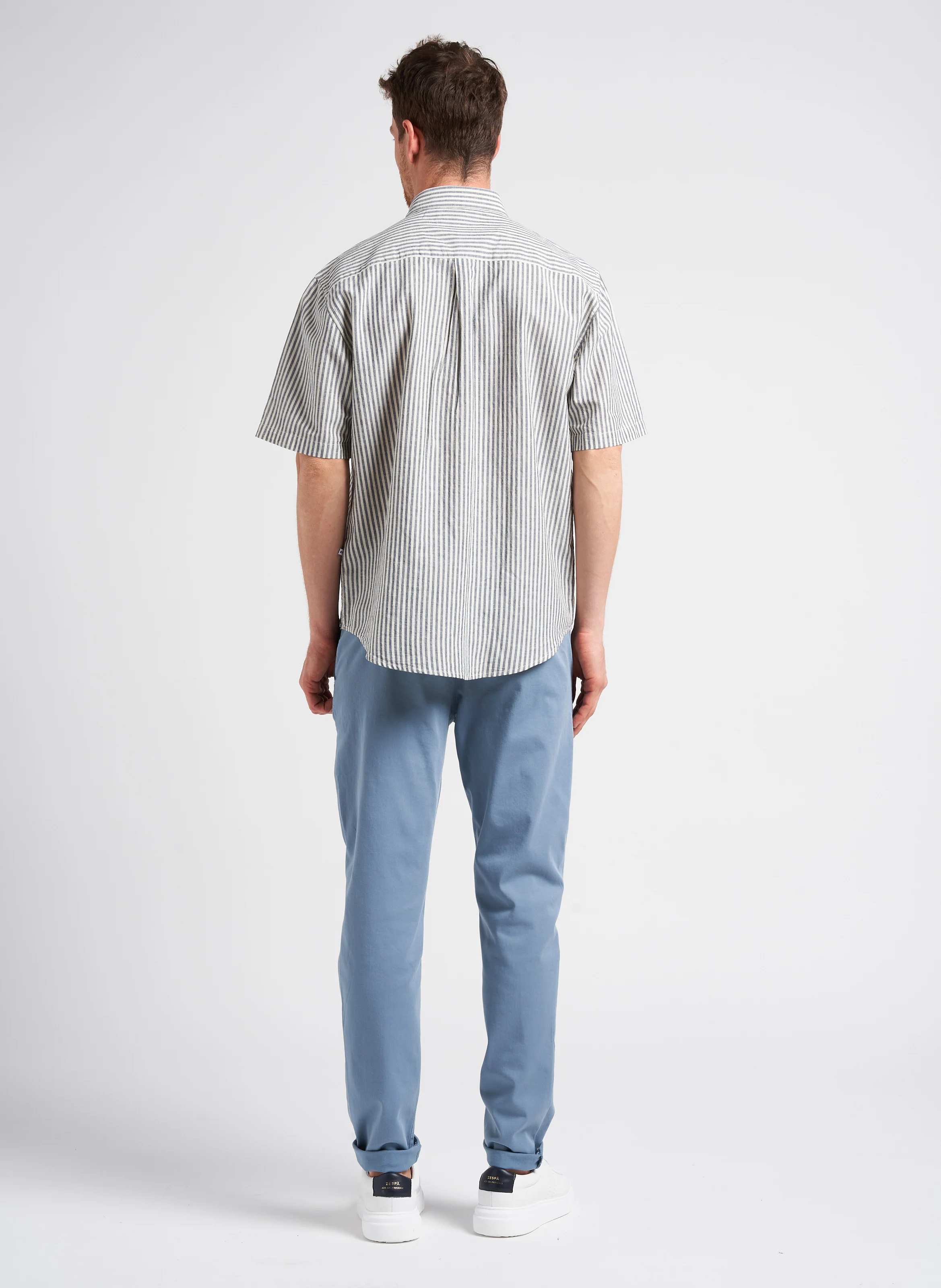 LAVIS - Pantalon droit en coton bio mélangé | Bleu