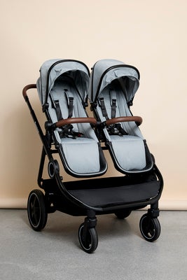DEMOEKSEMPLAR Beemoo Pro Twin Søskenvogn, Cloud Grey/Black