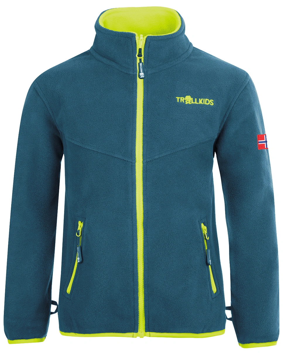 Fleecejacke OPPKids XT in petrol/lime