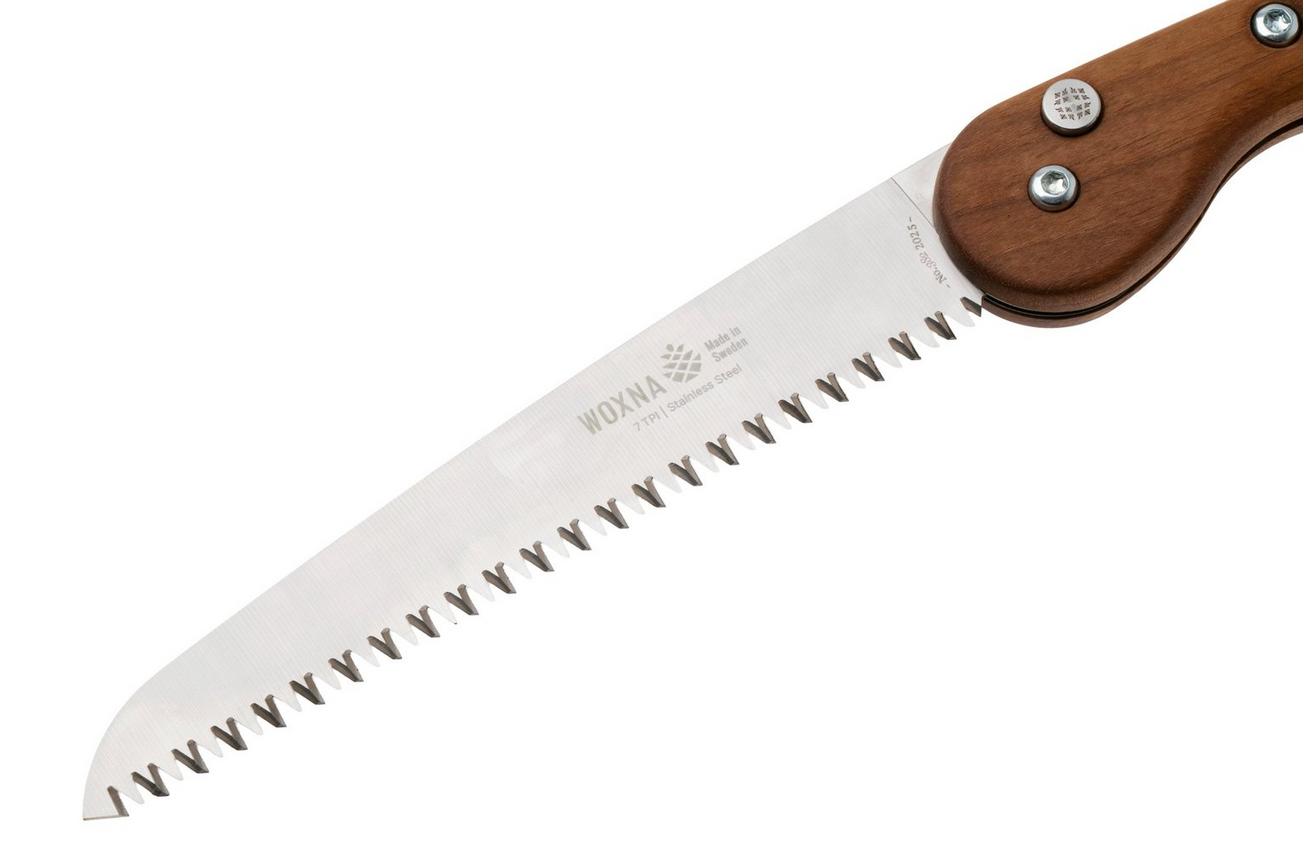 Woxna Ljusnan 113018 Foldable Saw, walnoothout, roestvast staal, vouwzaag, 18 cm