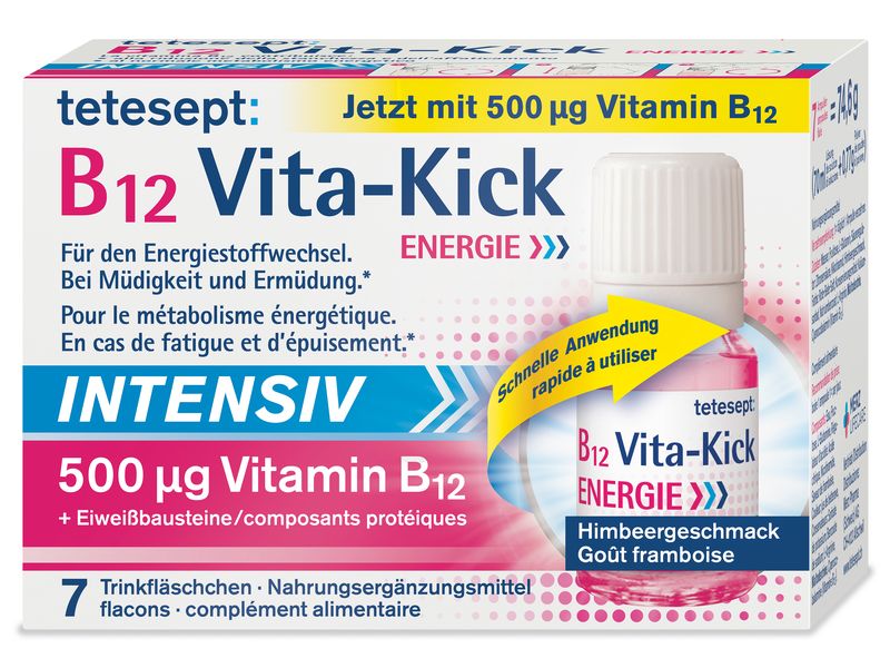 tetesept 12 Vita-Kick 500 mcg 7 Ampullen à 10 ml Vitamin B12 Trinkfläschchen