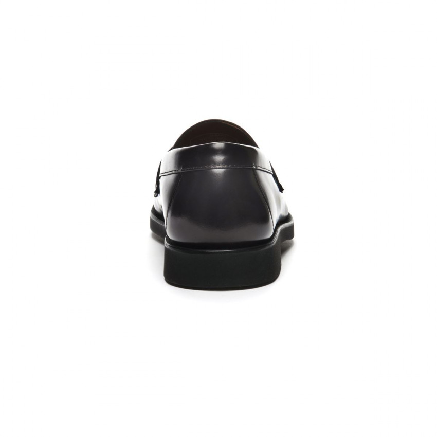 RYAN BRUSHED POLARIS BROWN BURGUNDY MOCASSIN-Mocassin pour homme en cuir brossé