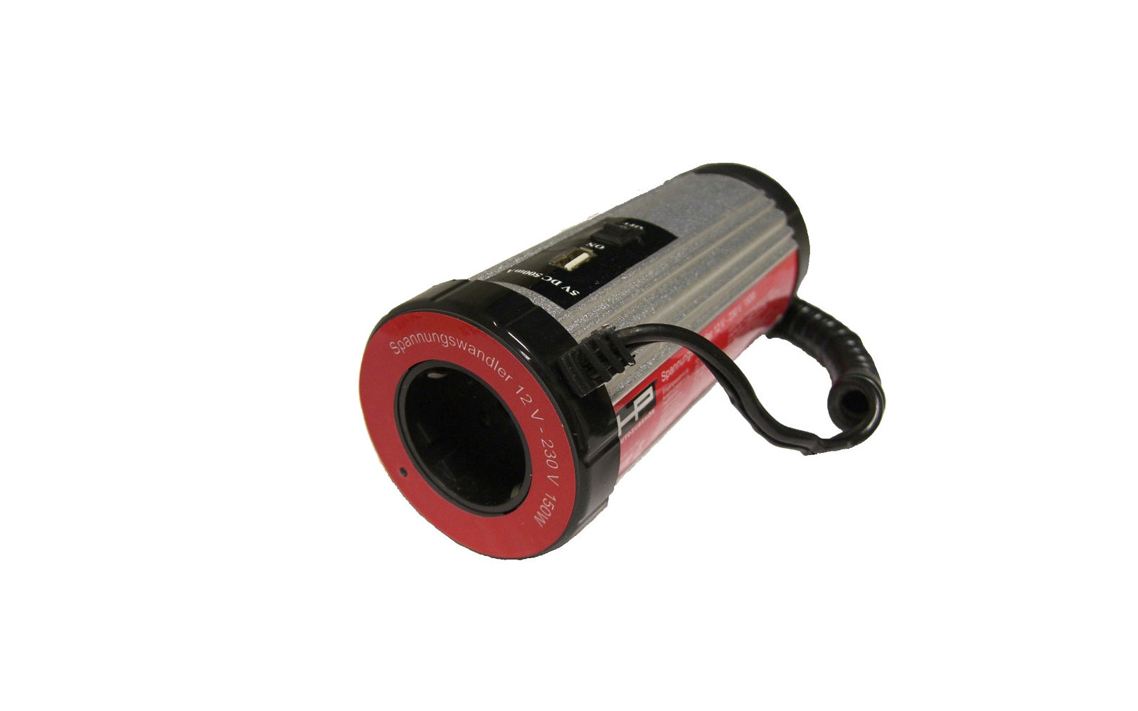HP Spannungswandler mit USB-Anschluss 12 V auf 230V