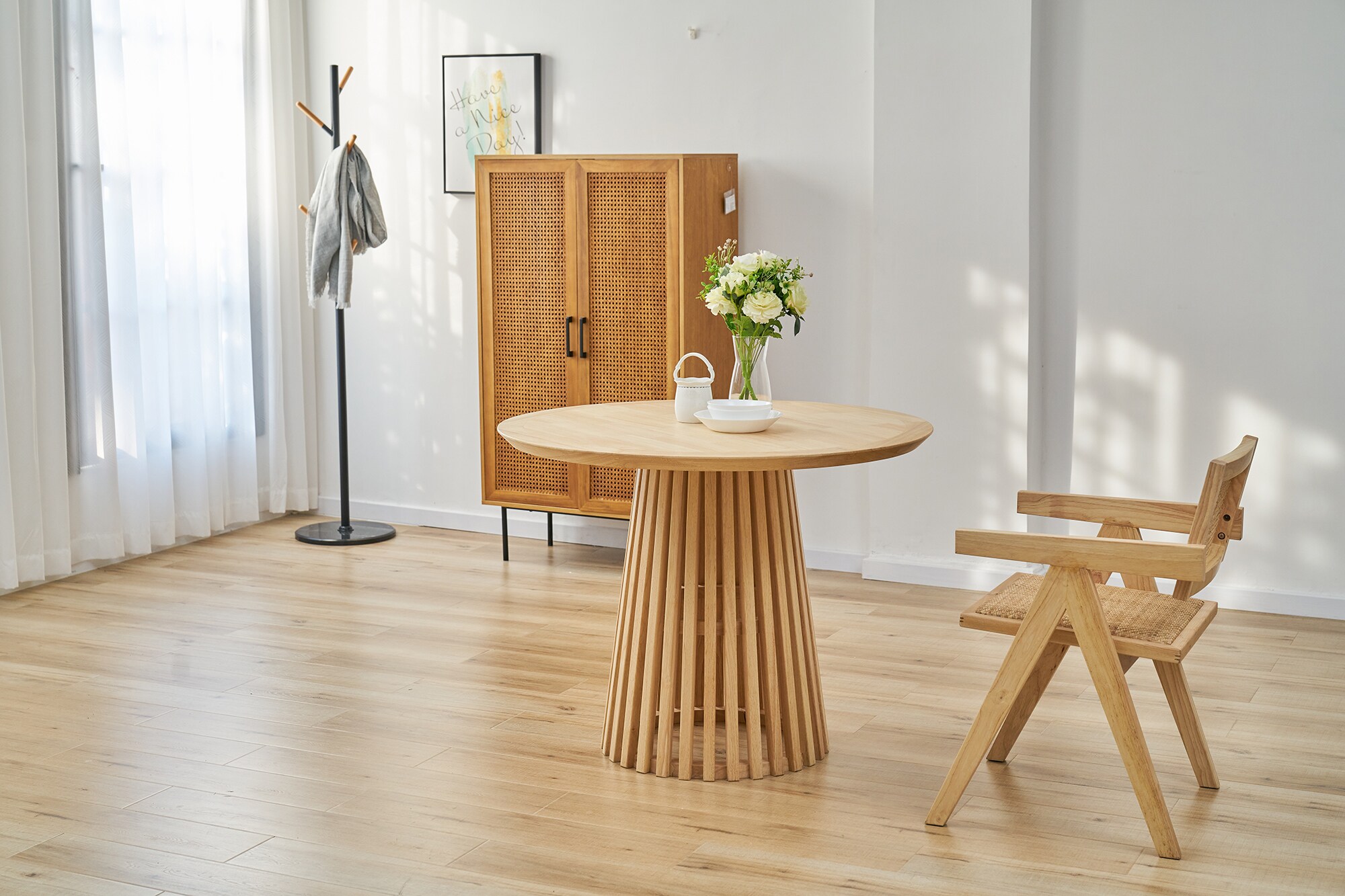 Esstisch 100cm Esszimmertisch Wohnzimmertisch Küchentisch Speisetisch natur