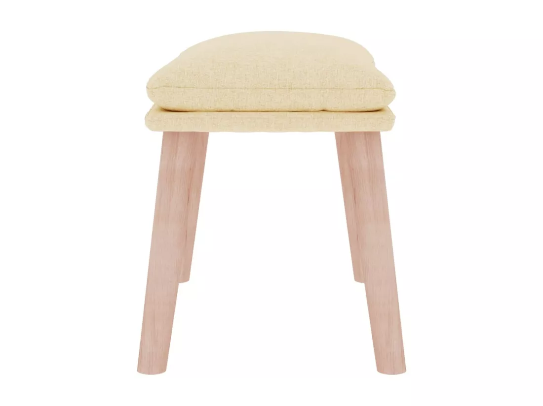 Repose-pied Crème 45x29,5x35 cm Tissu
