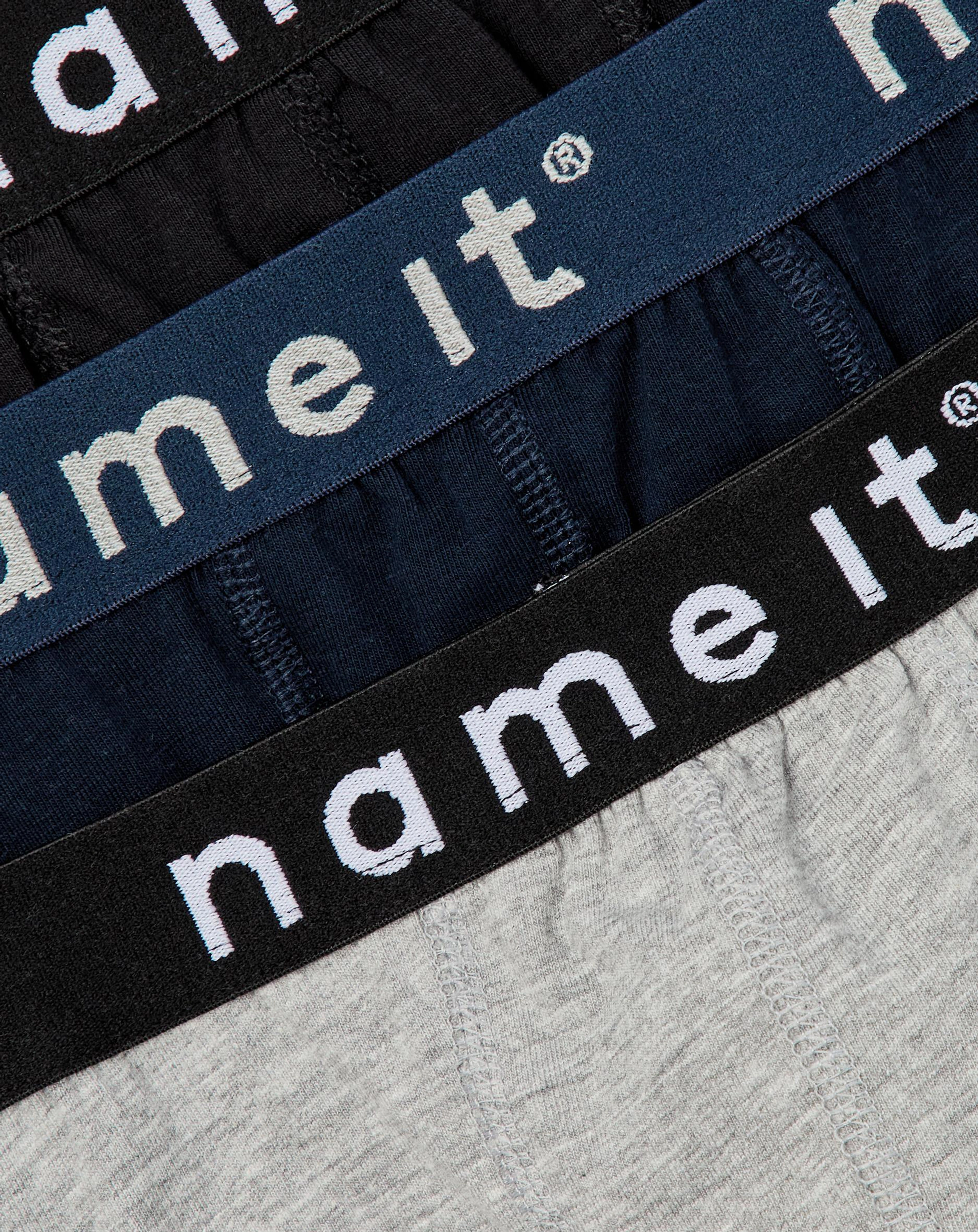 Boxershorts NKMBOXER 3er-Pack in black/grey melange