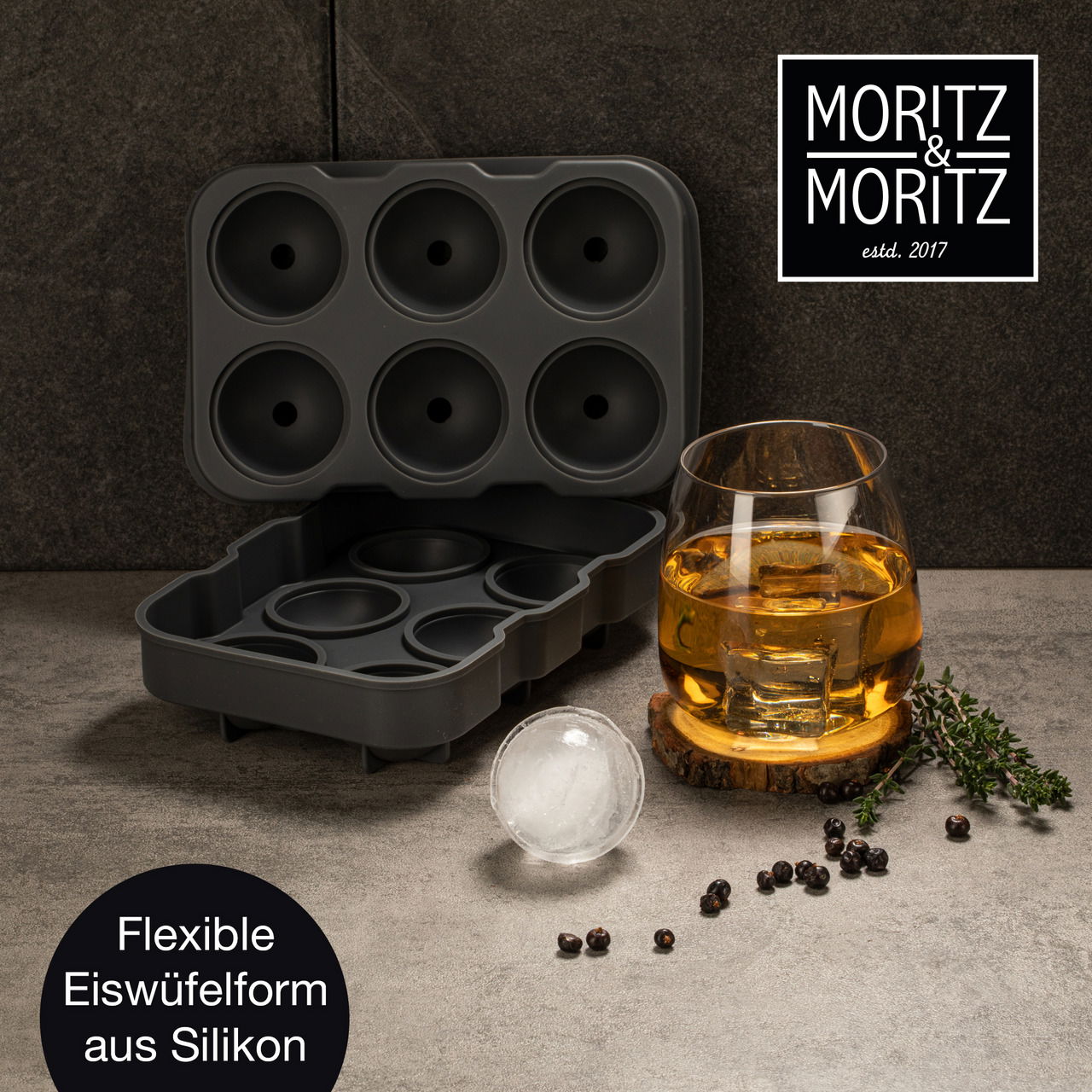 Moritz & Moritz Eiswürfelform eckig und rund