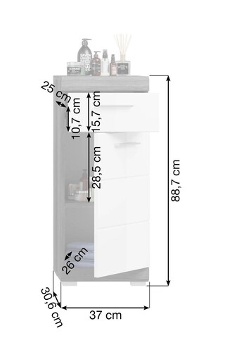 Unterschrank Scout 37x88x31cm