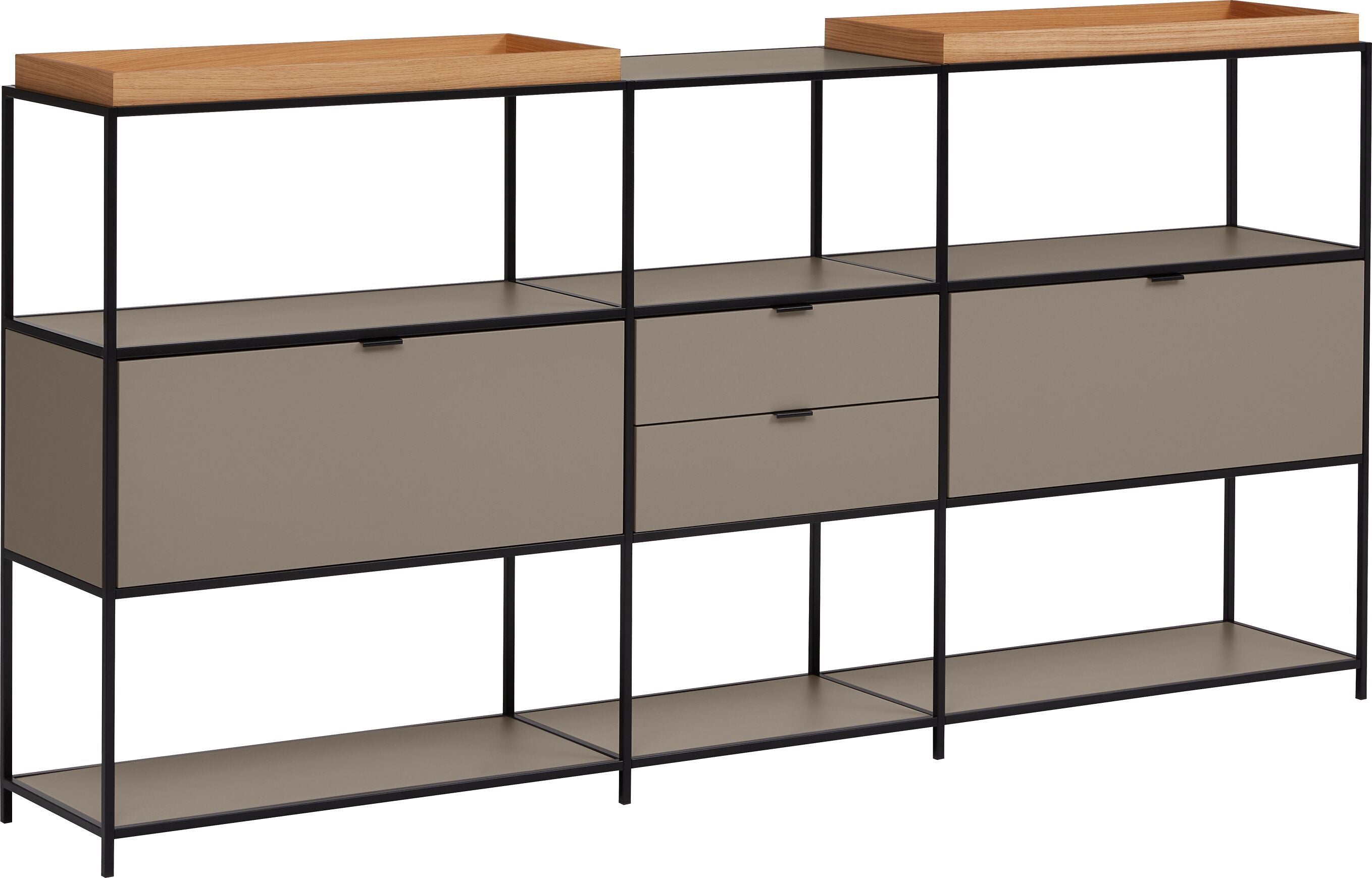 SEVEN Highboard - Sand / B: 246.4 cm x T: 39.0 cm x H: 116.0 cm