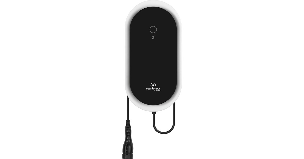 TechniSatTECHNIVOLT 1100 laadpaal  (Zwart/wit, 1 kW, 5 m kabel, RFID, LAN, WLAN)