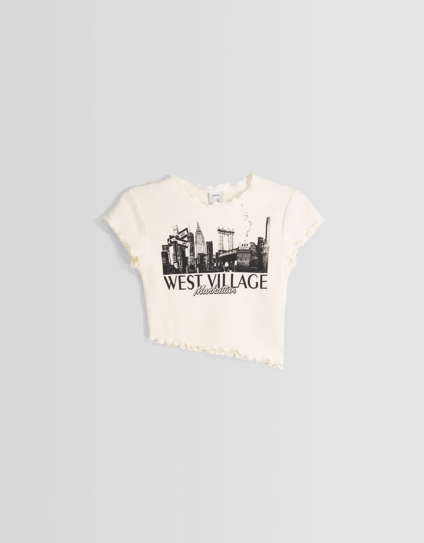 Camiseta de manga curta com estampa