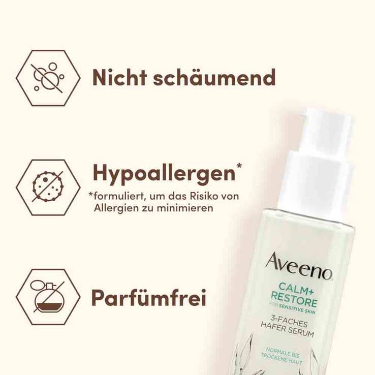 Aveeno Calm + Restore 3-faches Hafer Serum, 30 ml