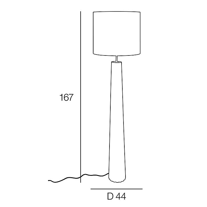 Lampadaire Marius 60W IP20 H.167 x Ø44 cm naturel Corep