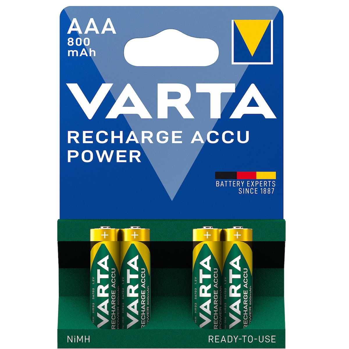 Varta Power AAA 800Mah batteri (4-pakk)
