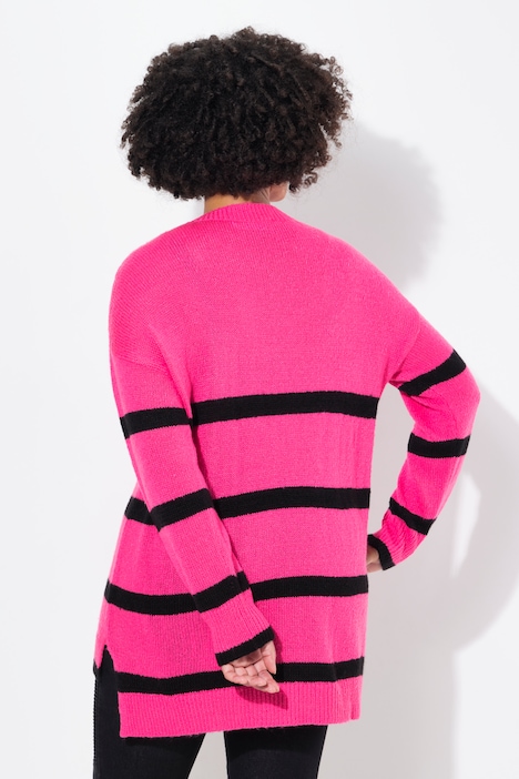 Pullover, oversized, Ringel, Langarm