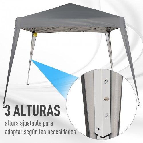 Tenda de jardim dobrável pop-up, cinza