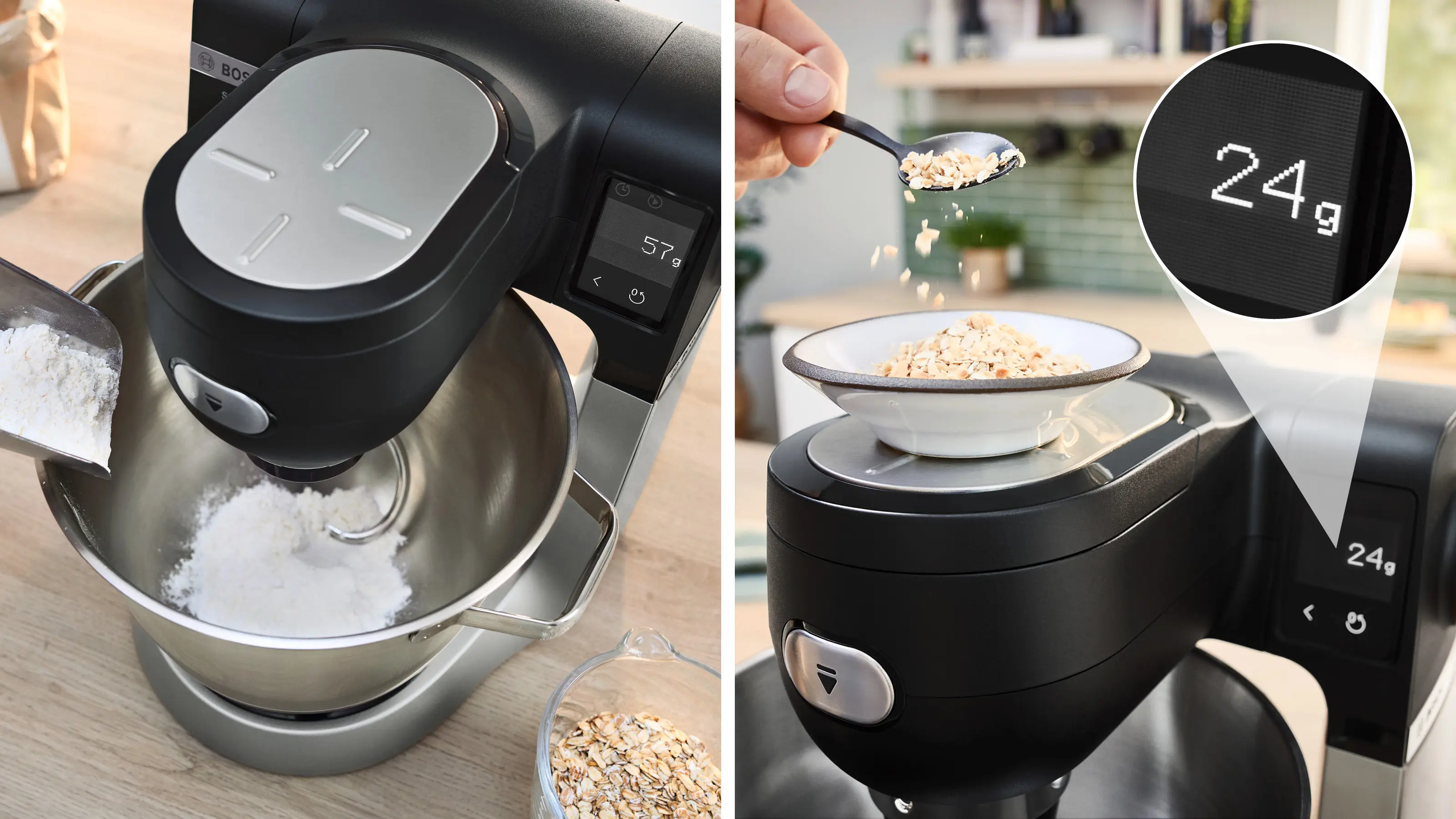 Serie 6 Keukenmachine met weegschaal en timer 1600 W Zwart, RVS