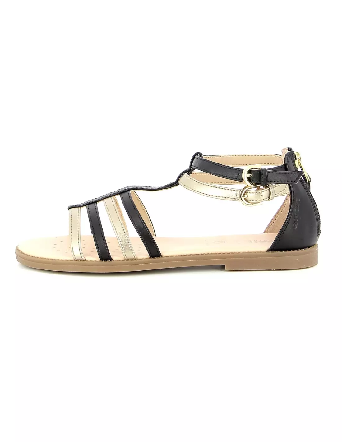 GEOX KARLY - Sandales & nu-pieds Blackplatinum