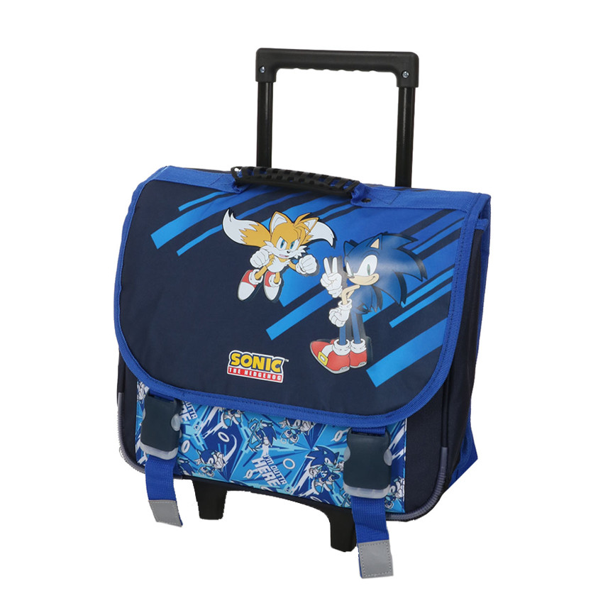 Cartable à roulettes avec 2 compartiments Sonic