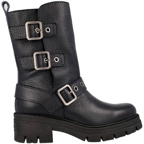 Hispanitas - BOTA MOTERA CON HEBILLASAshley HI233155 NEGRO Negro