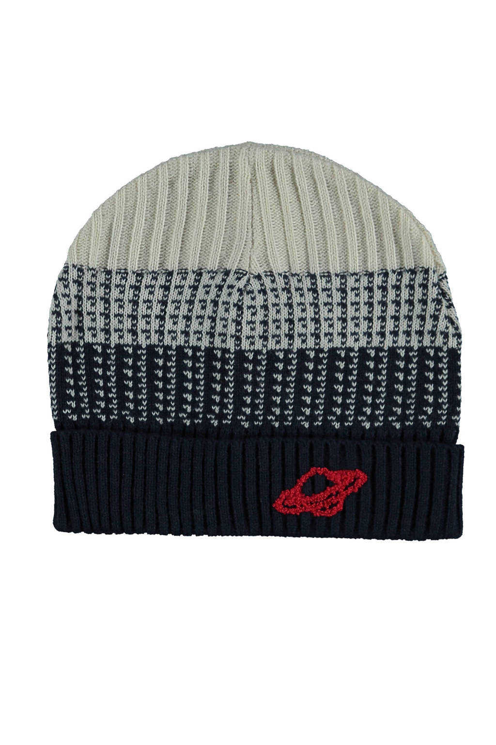 Sarlini muts met strepen blauw
