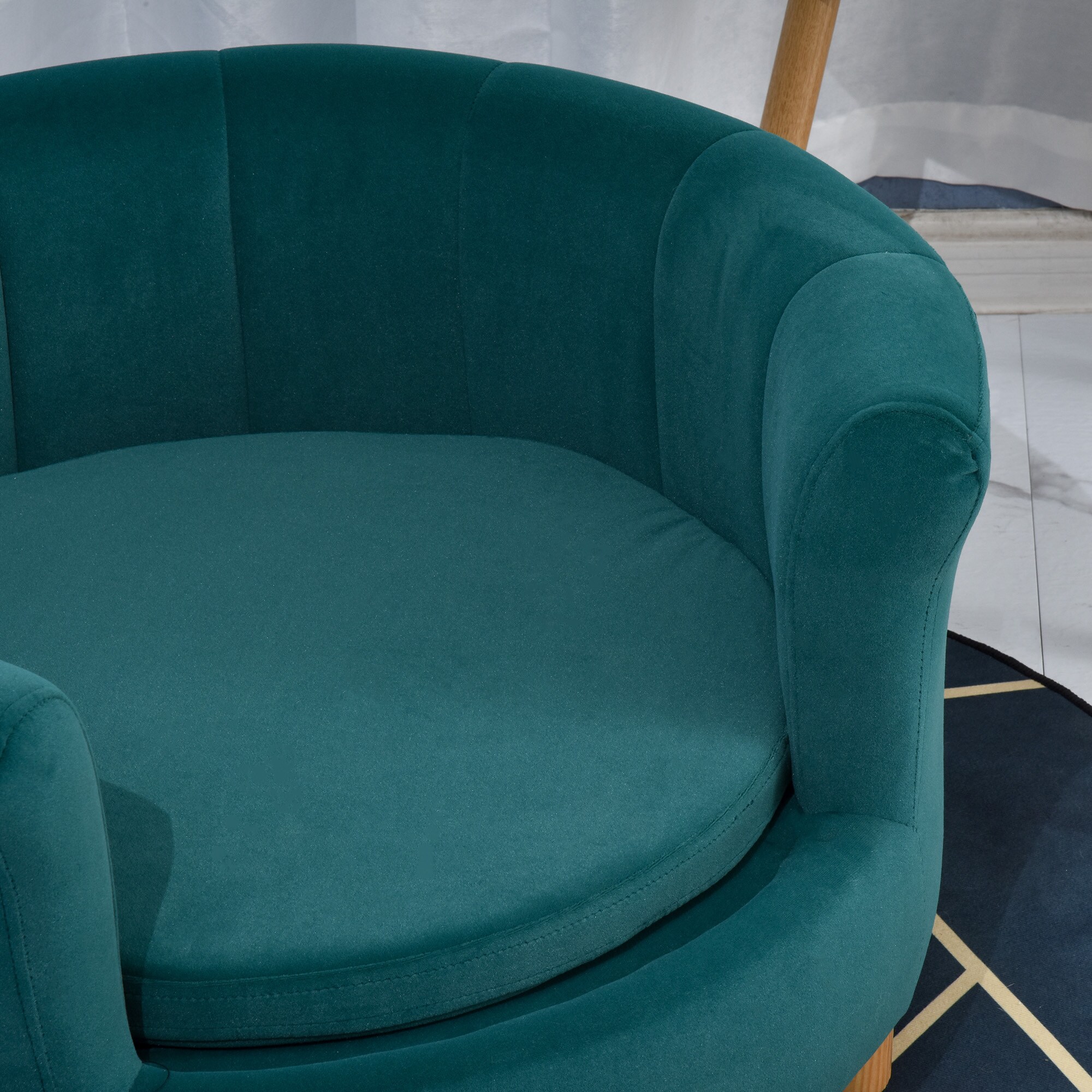PawHut Hundesofa mit kuschligem Stoffbezug grün 65 x 64 x 37 cm (BxTxH)
