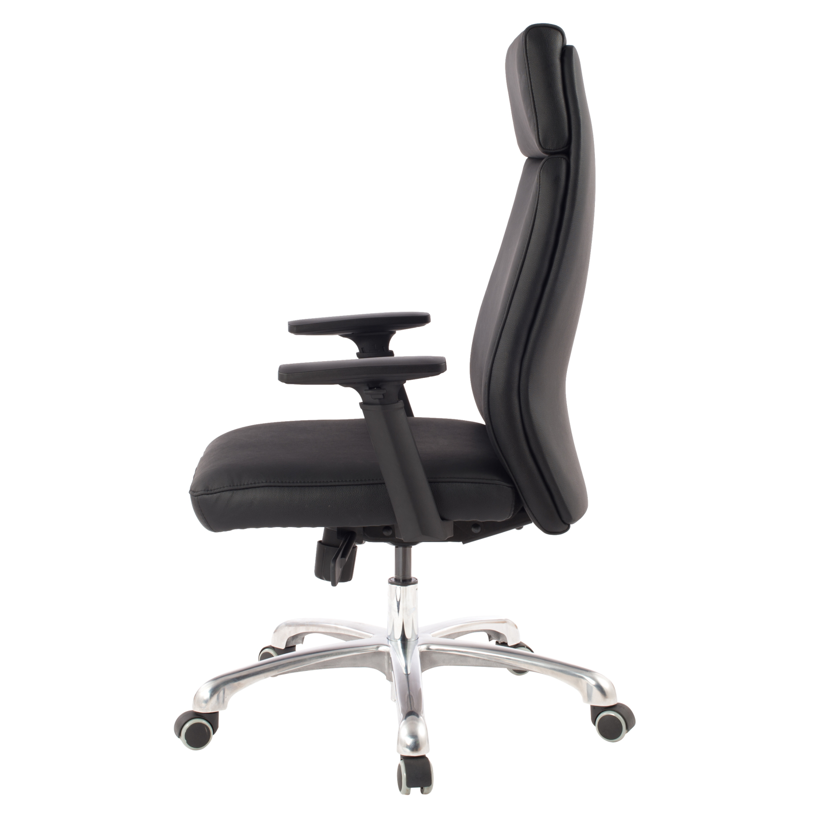 Bürostuhl - schwarz - Leder