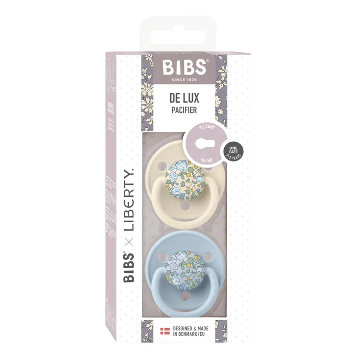 Bibs Tétines en silicone Bibs x Liberty - Set de 2 | Bleu ciel
