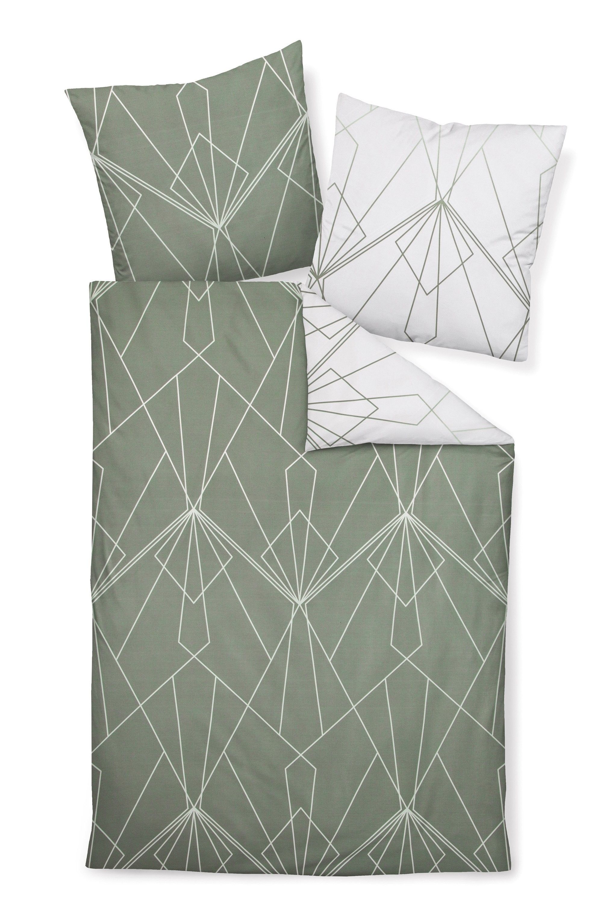 Bettwäsche J. D. Mako-Satin 135x200 cm, mit 1 Kissen