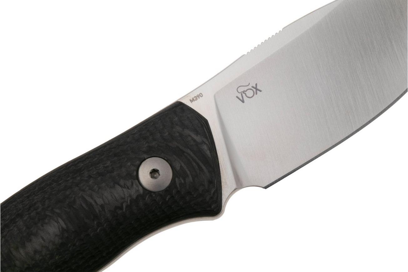 MKM Small Lov MK-SL-CF, Satin M390, Carbon Fiber vaststaand mes, Jesper Voxnaes design