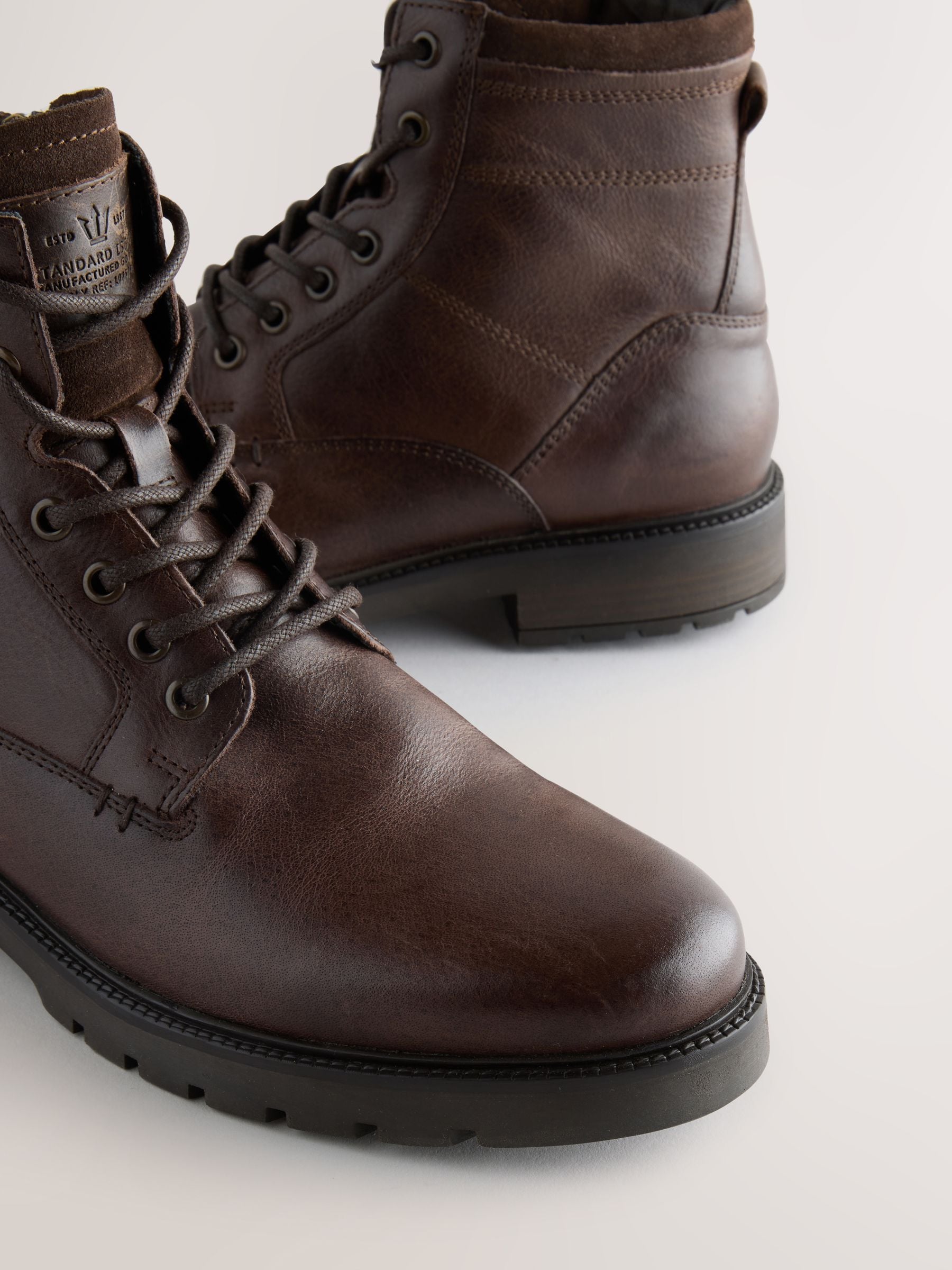 Bruin - Leather Zip-Up Borg Lined Boots