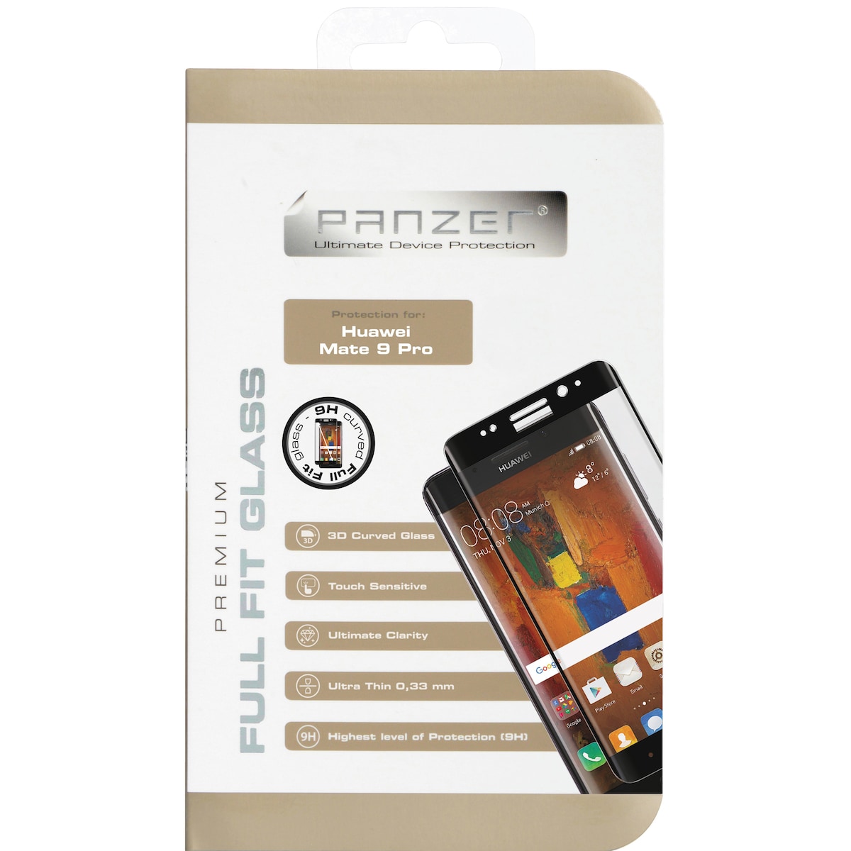 Panzer skjermbeskytter Huawei Mate 9 Pro (sort)