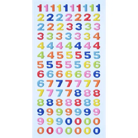 hobbyfun SOFTY-Sticker Zahlen bunt