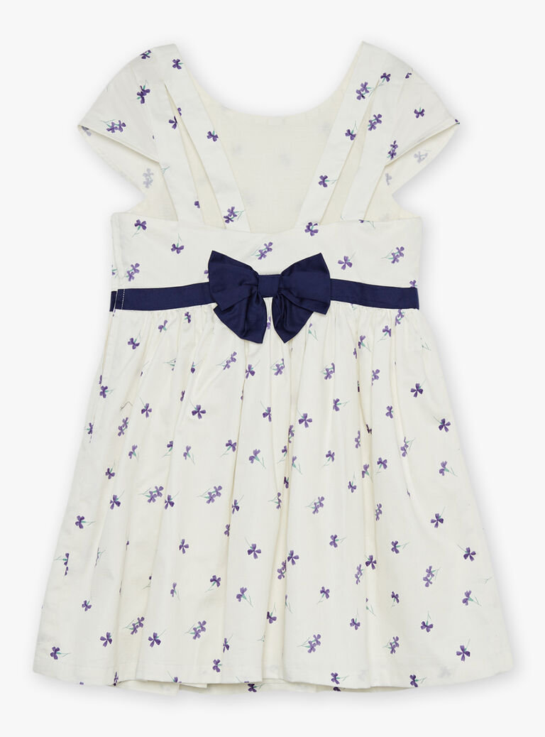 Robe écrue à fleurs