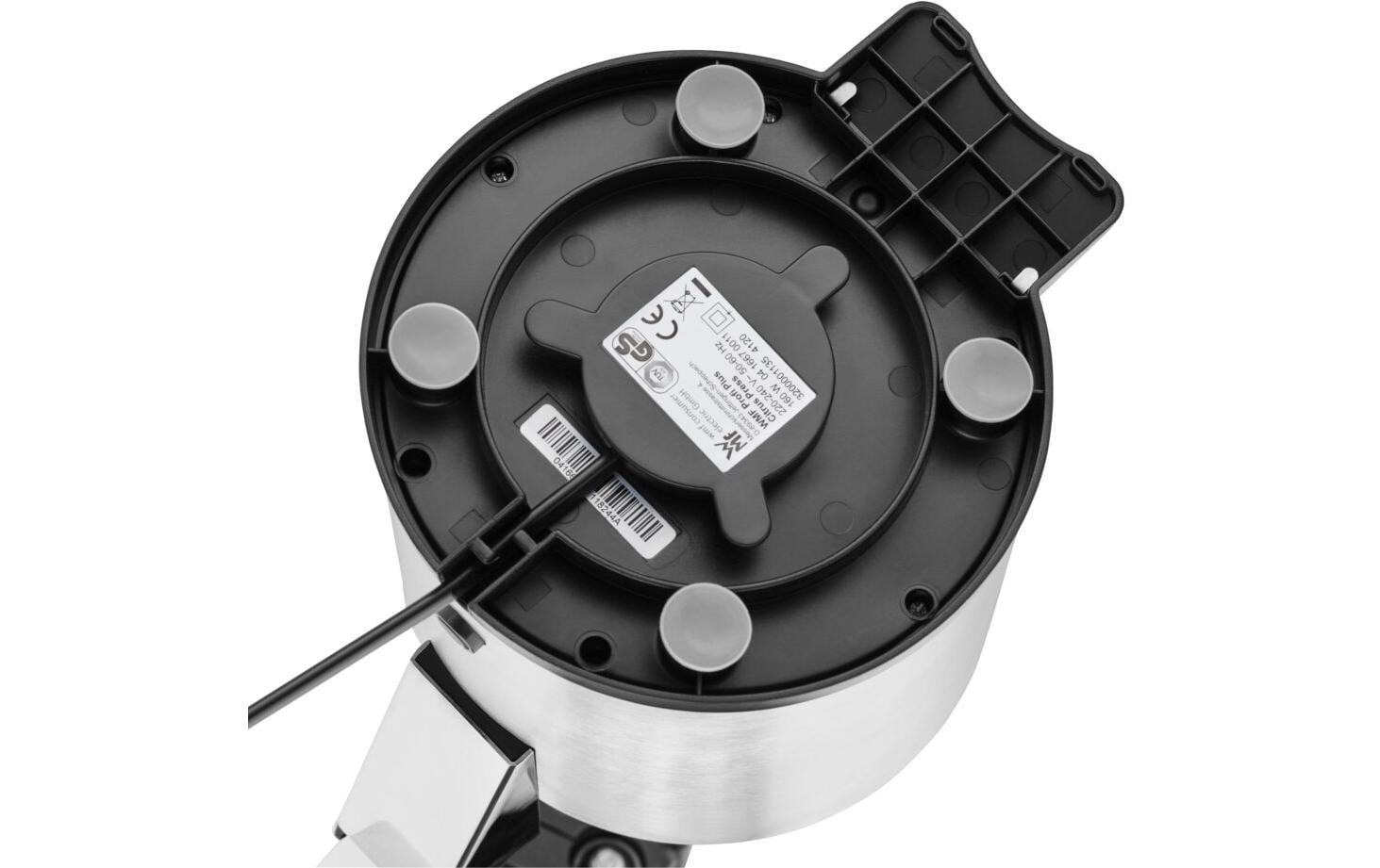 Zitruspresse Profi Plus Silber matt<br>Saftpresse mit universellen Entsafter-Presskegel