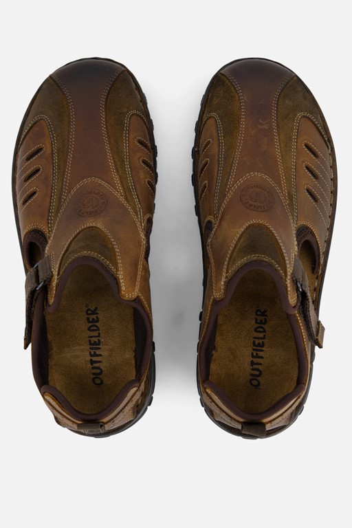 Outfielder Sandalen cognac Leer