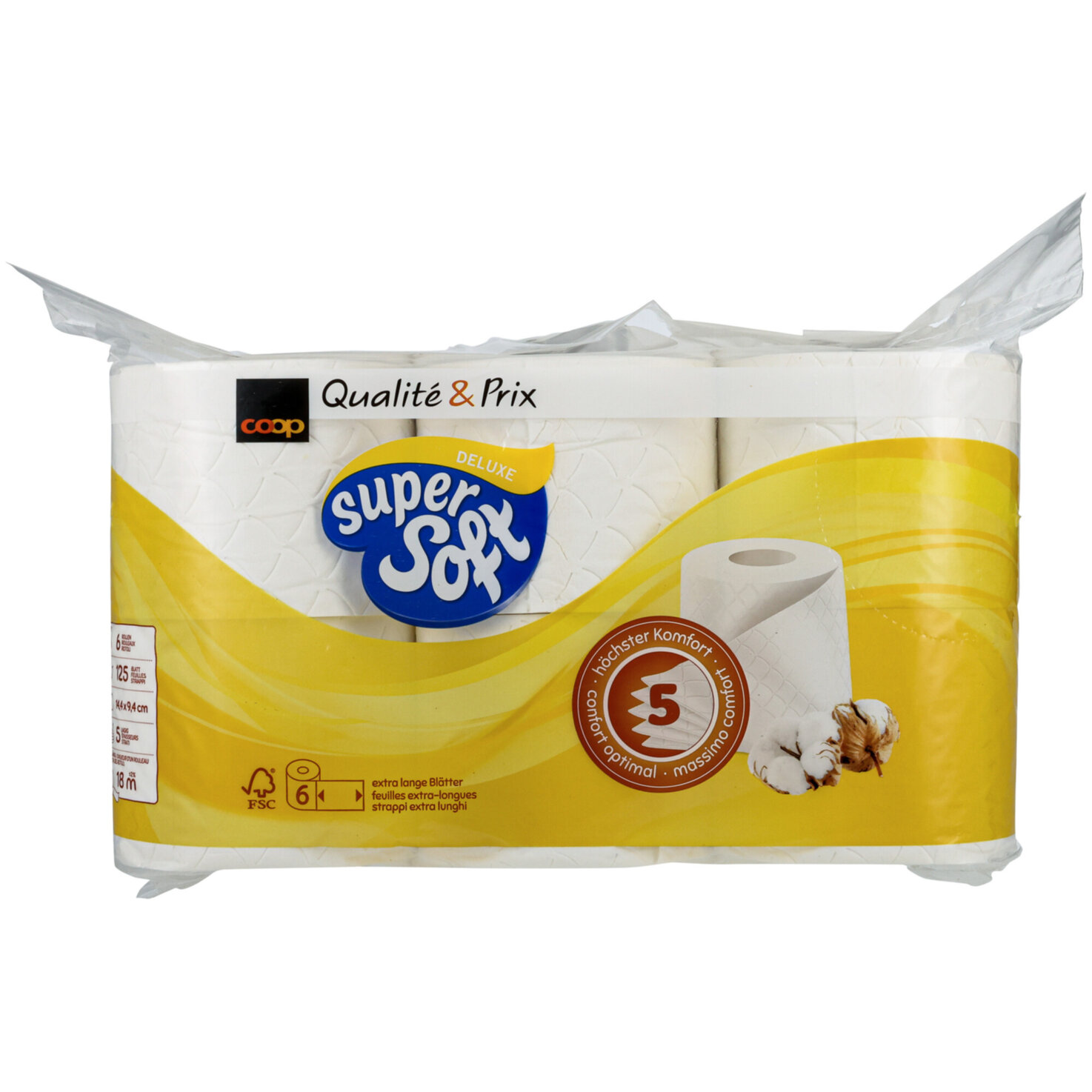 Super Soft WC-Papier Deluxe 6 Rollen