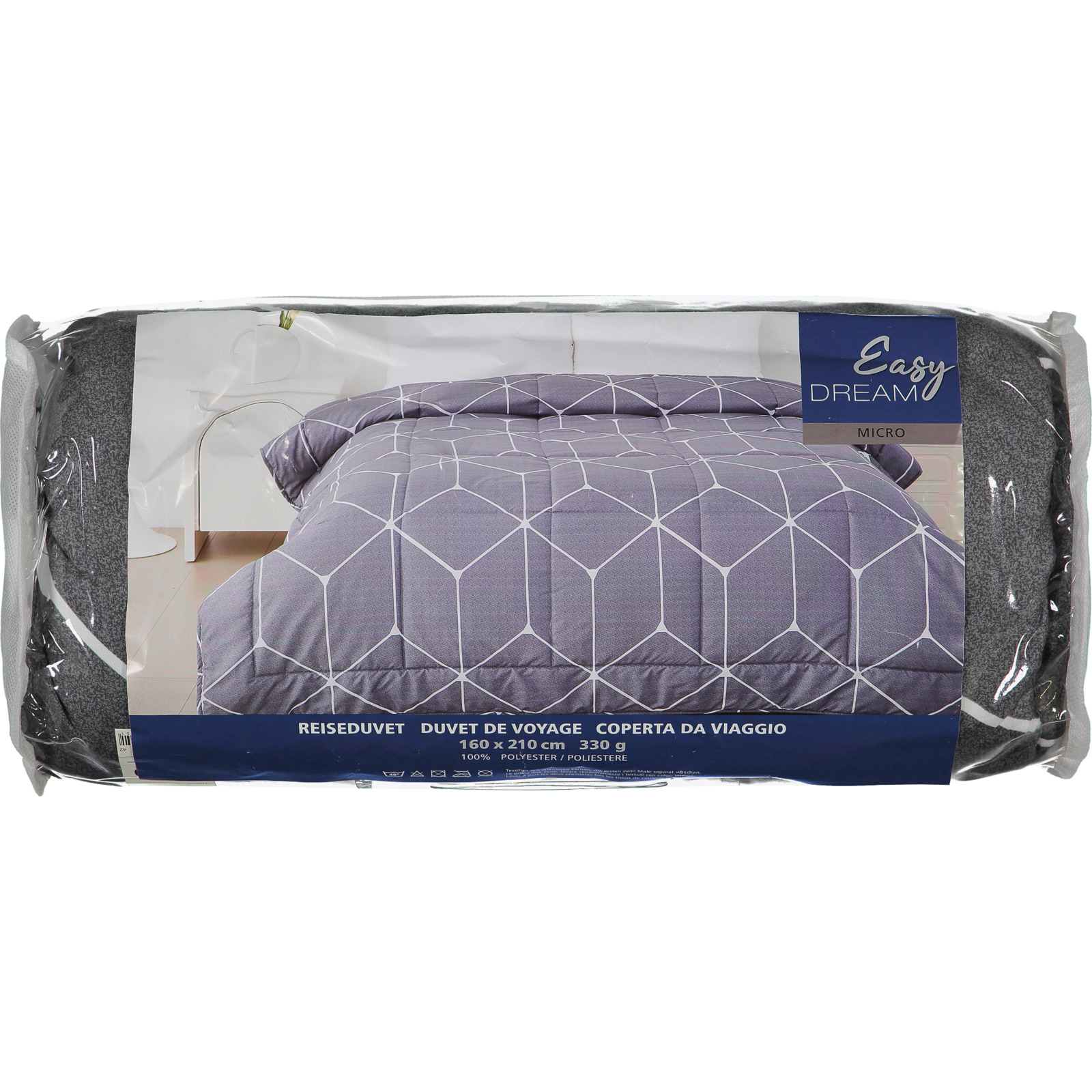 Easy Dream Reiseduvet grau 160x210 Duvet Nordisch