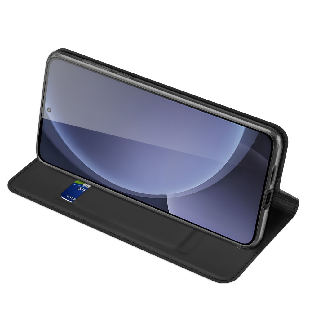 Samsung Galaxy S25  Plus Flip Wallet Cover Leder Tasche - Schwarz