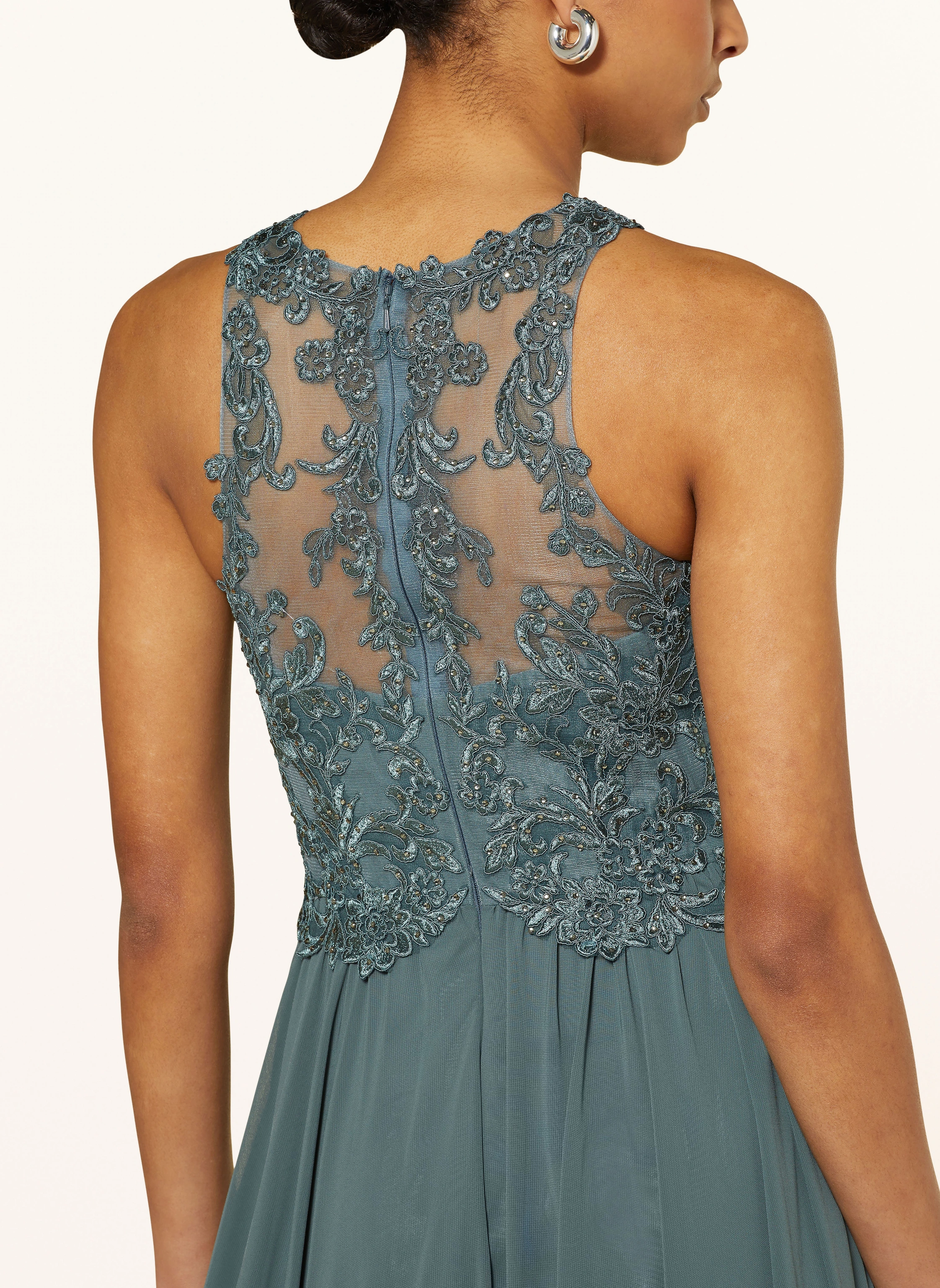 Hey Kyla Abendkleid mit Schmucksteinen und Spitze