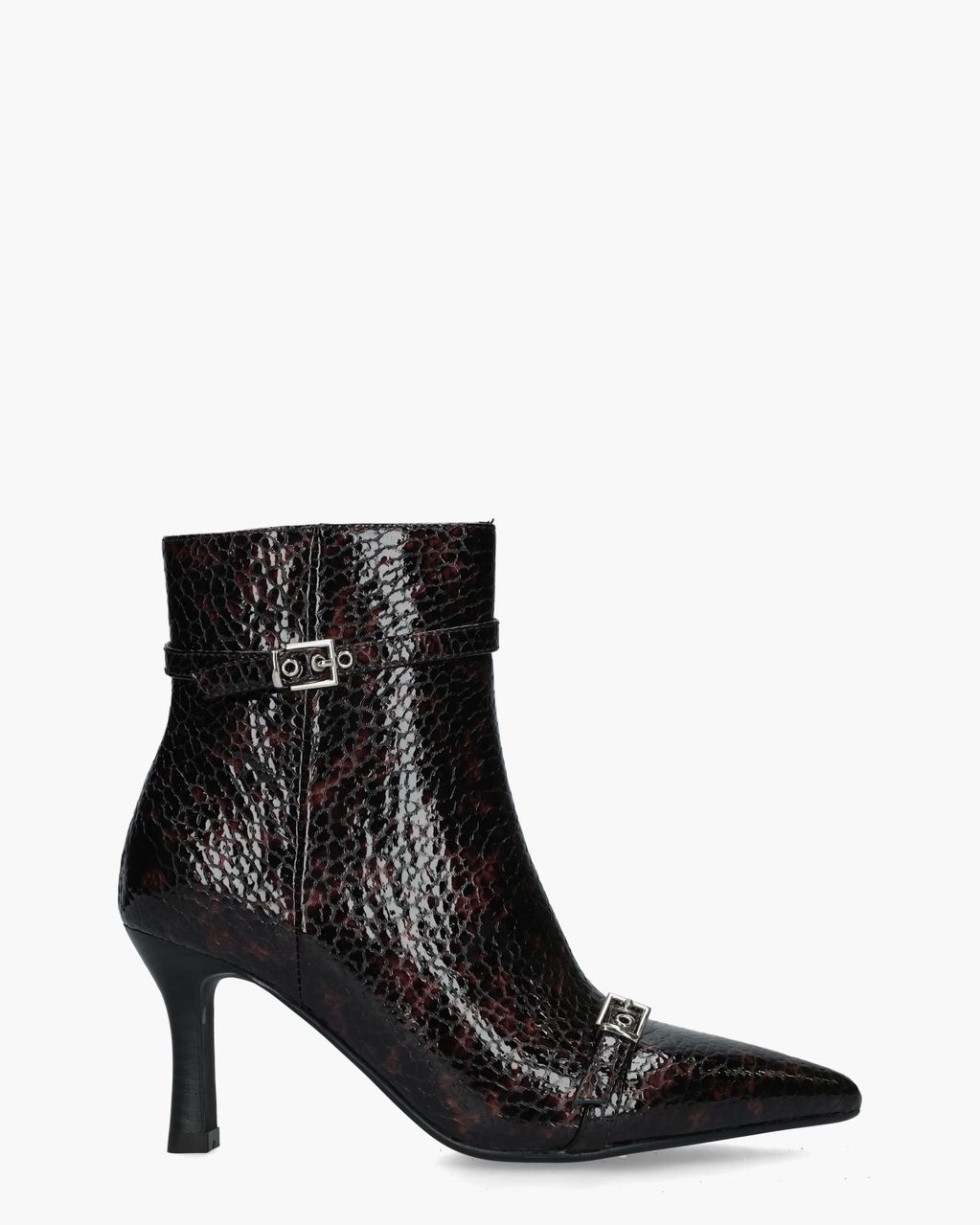 Di Lauro Bibiana Zwart/Bordeauxrood Dames Enkelboots
