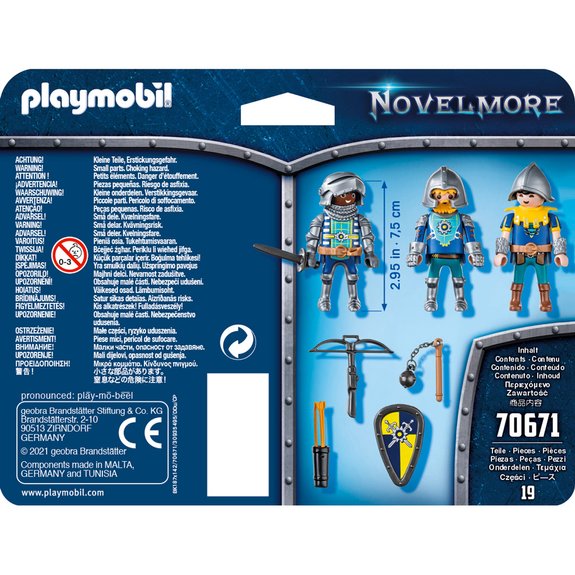 3 Chevaliers Novelmore Playmobil Novelmore 70671